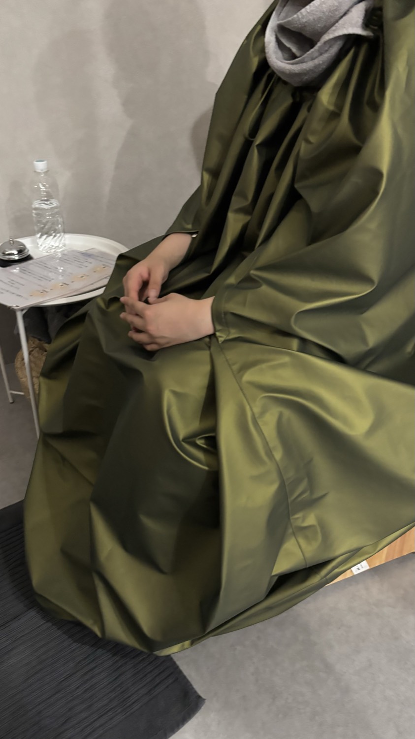 よもぎ蒸し施術中